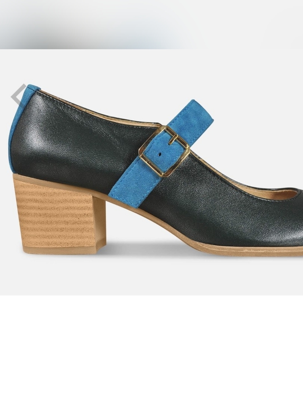 Julia Bo Joplin Mary Janes Premium Leather Green with Turquoise Strap Size EU 39 - Picture 3 of 11